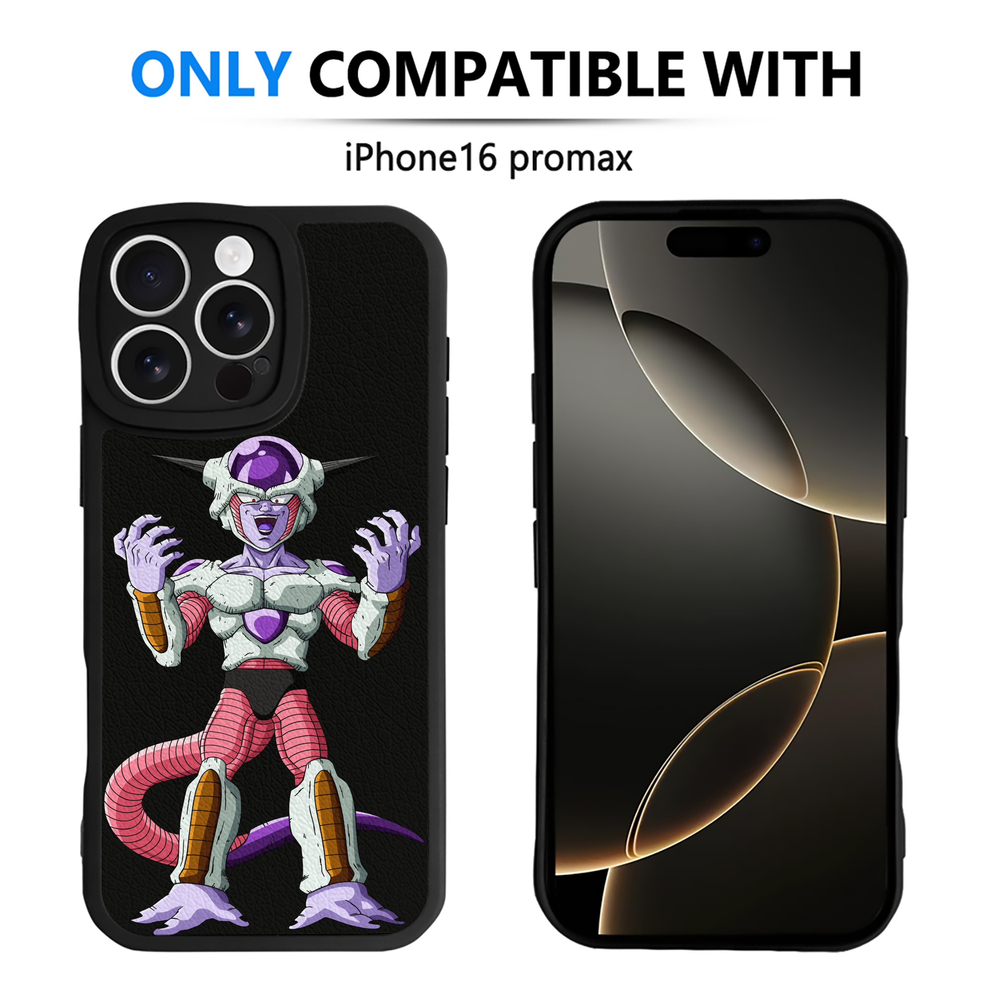 （画像用） ドラゴンボール フリーザ DRAGON BALL Frieza 【iPhone 16シリーズ対応】シリコンスマホケース（レザー調） 材質：シリコン
